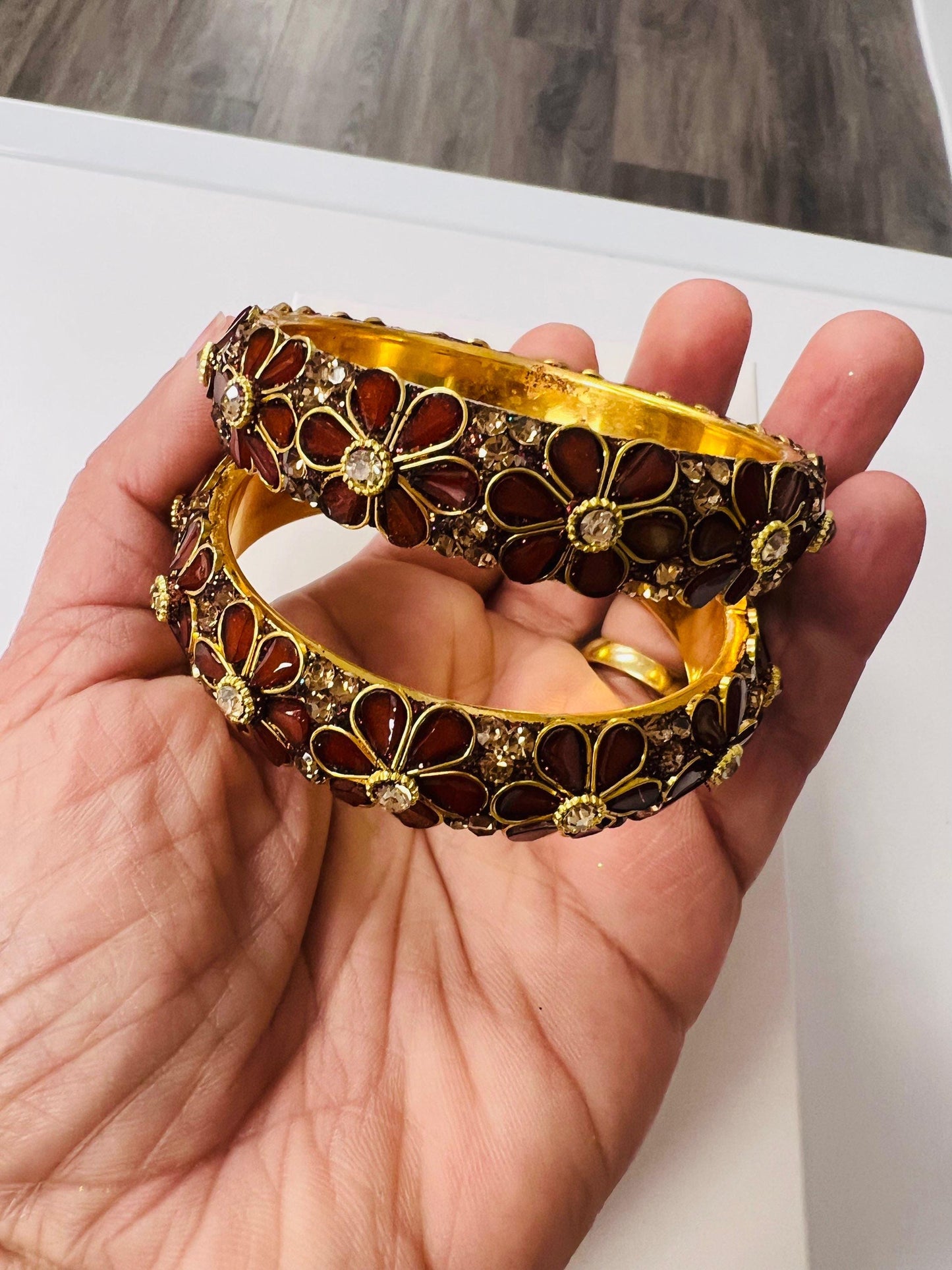 Maroon fancy bangles