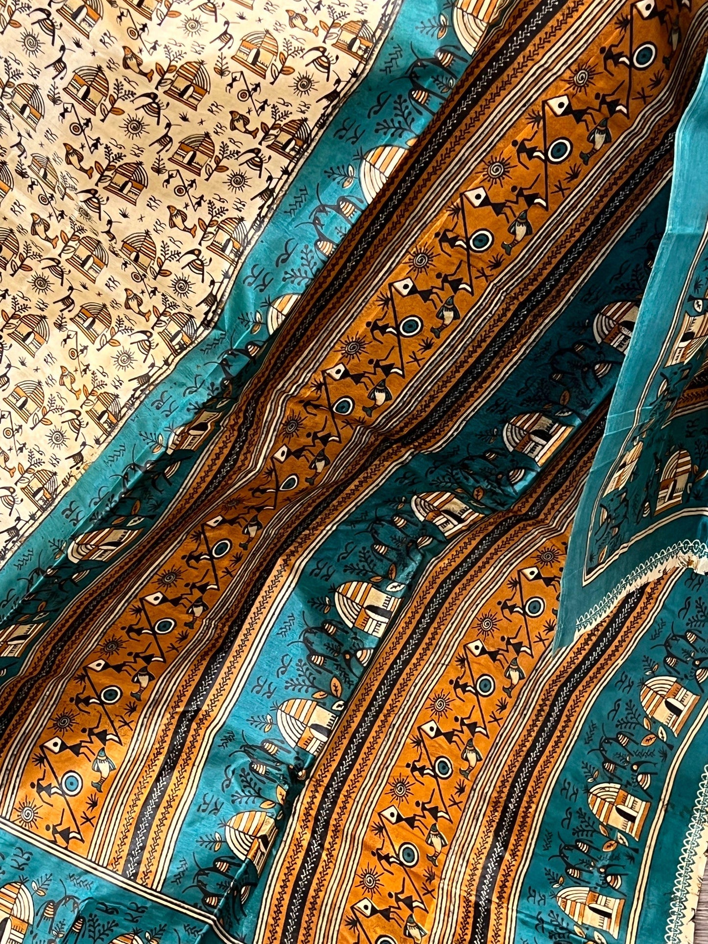 Printed silk saree