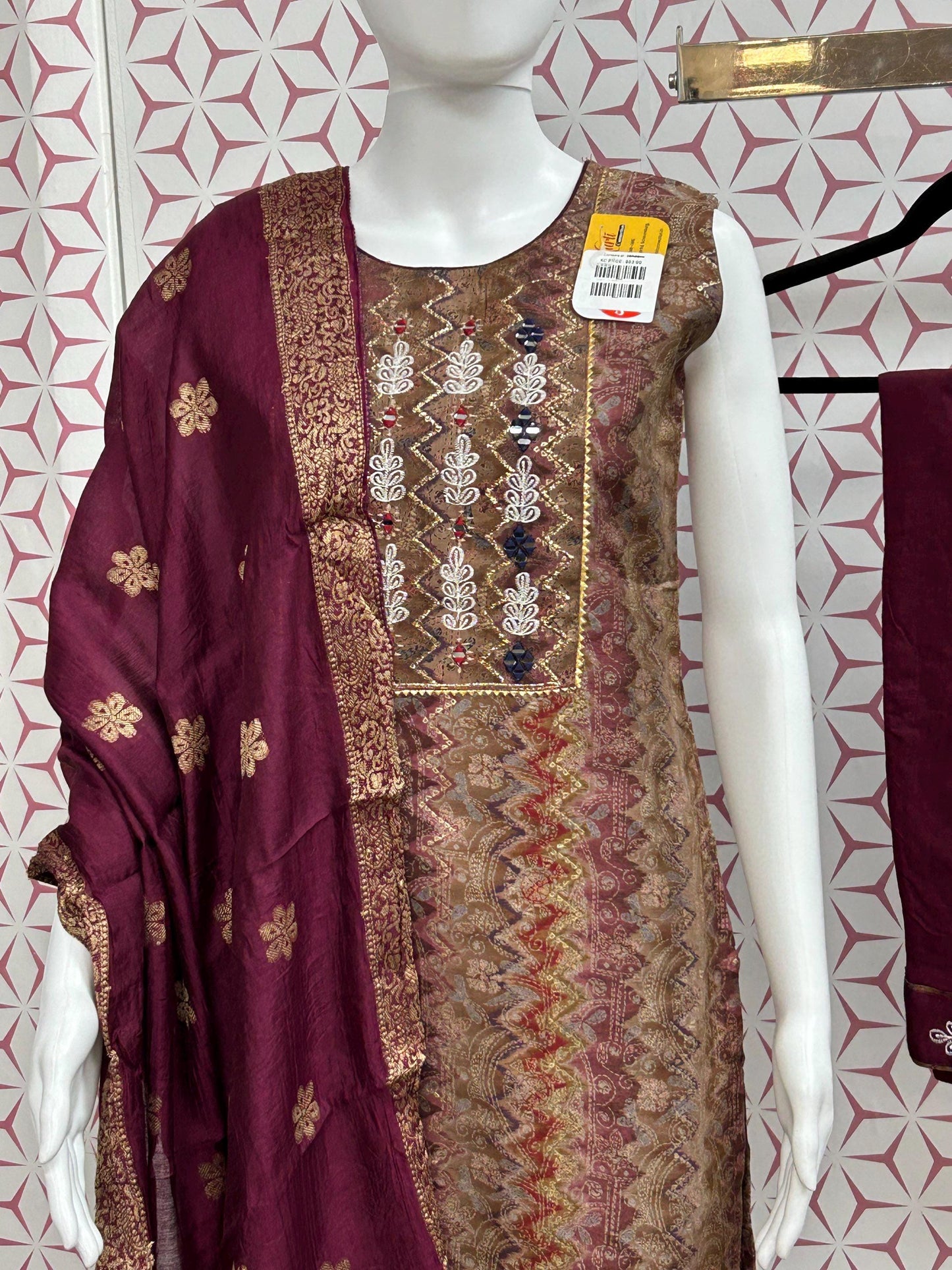Modal silk salwar suit