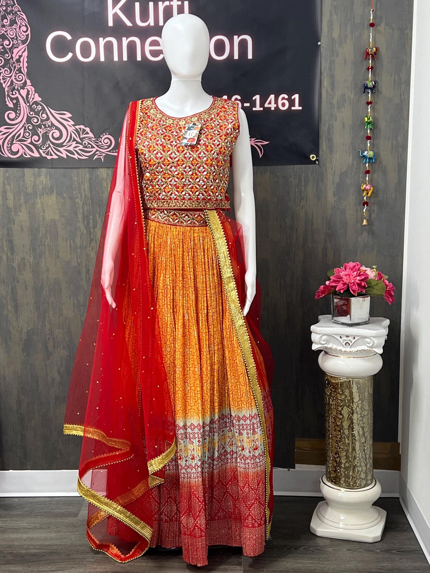 Bandhani print Lehenga choli set