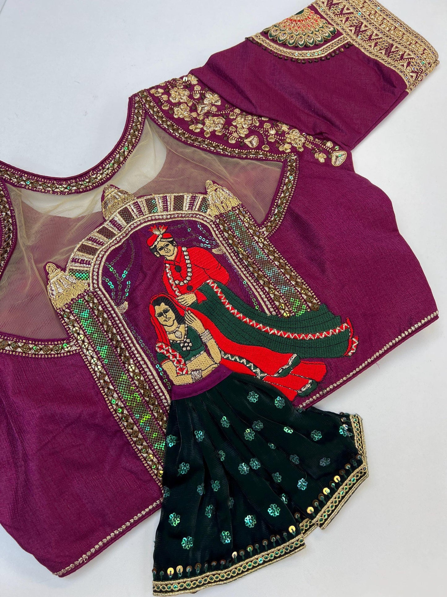Wedding wear blouse | Color : wine