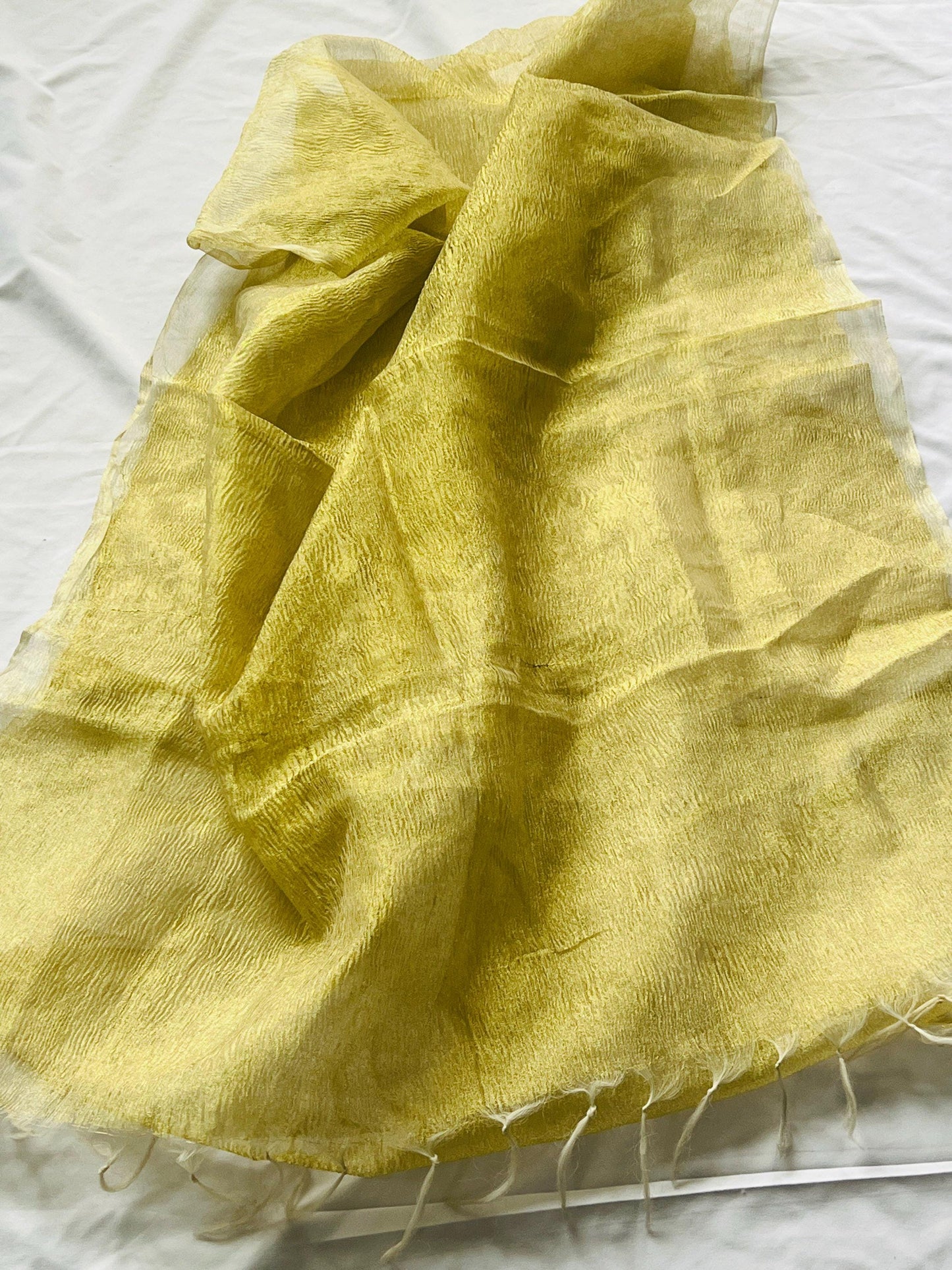 Pure tissue golden dupatta