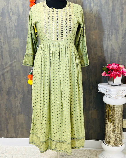 Cotton long kurti - Kurti Connection USA