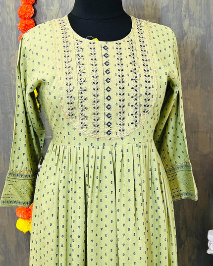 Cotton long kurti - Kurti Connection USA