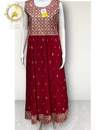 Georgette long kurti - Kurti Connection USA