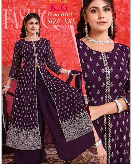 Georgette Kurti pant set - Kurti Connection USA