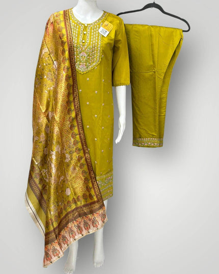 Silk kurti pant set - Kurti Connection USA
