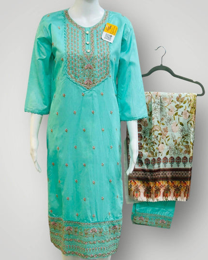 Silk kurti pant set - Kurti Connection USA