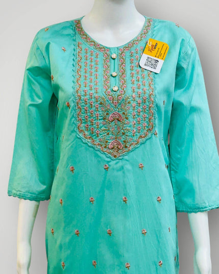 Silk kurti pant set - Kurti Connection USA