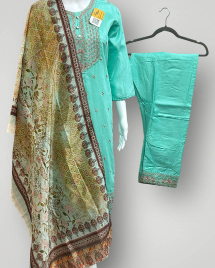 Silk kurti pant set - Kurti Connection USA