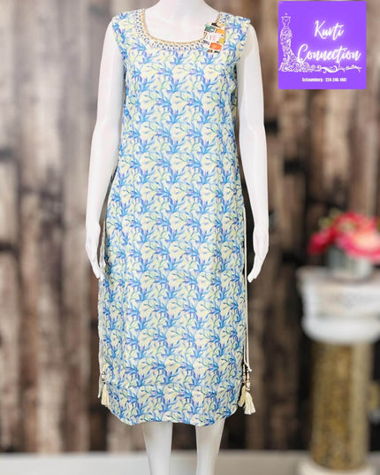 Georgette kurti, light sequin work, Indian kurti - Kurti Connection USA