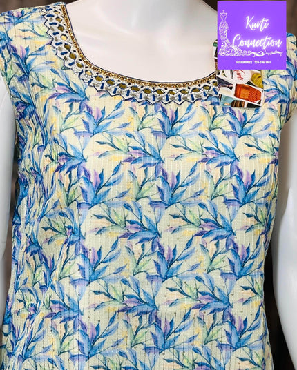 Georgette kurti, light sequin work, Indian kurti - Kurti Connection USA