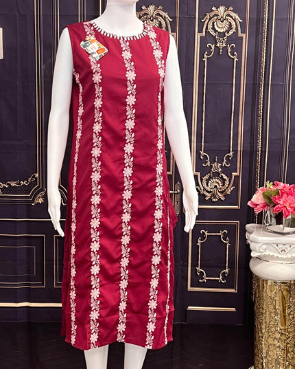 Embroidered kurti - Kurti Connection USA