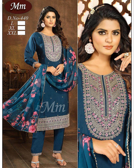 Modal silk kurti set - Kurti Connection USA