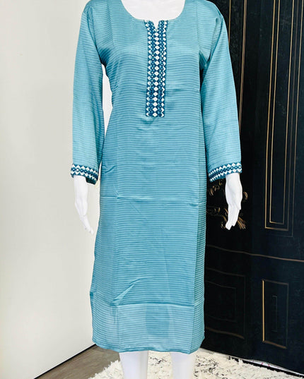 Chinon silk kurti - Kurti Connection USA