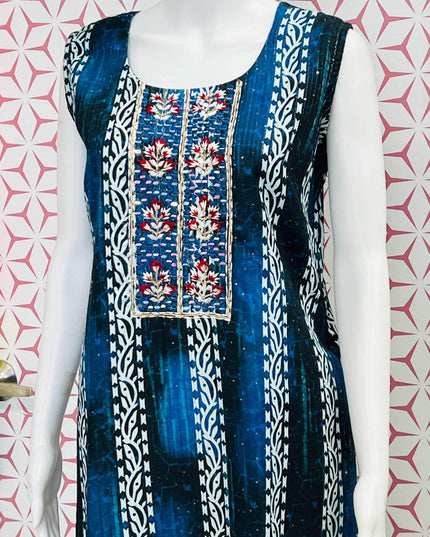 Fancy sequin work Kurti - Kurti Connection USA