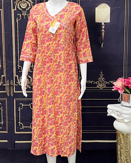 Mulmul cotton Kurti - Kurti Connection USA