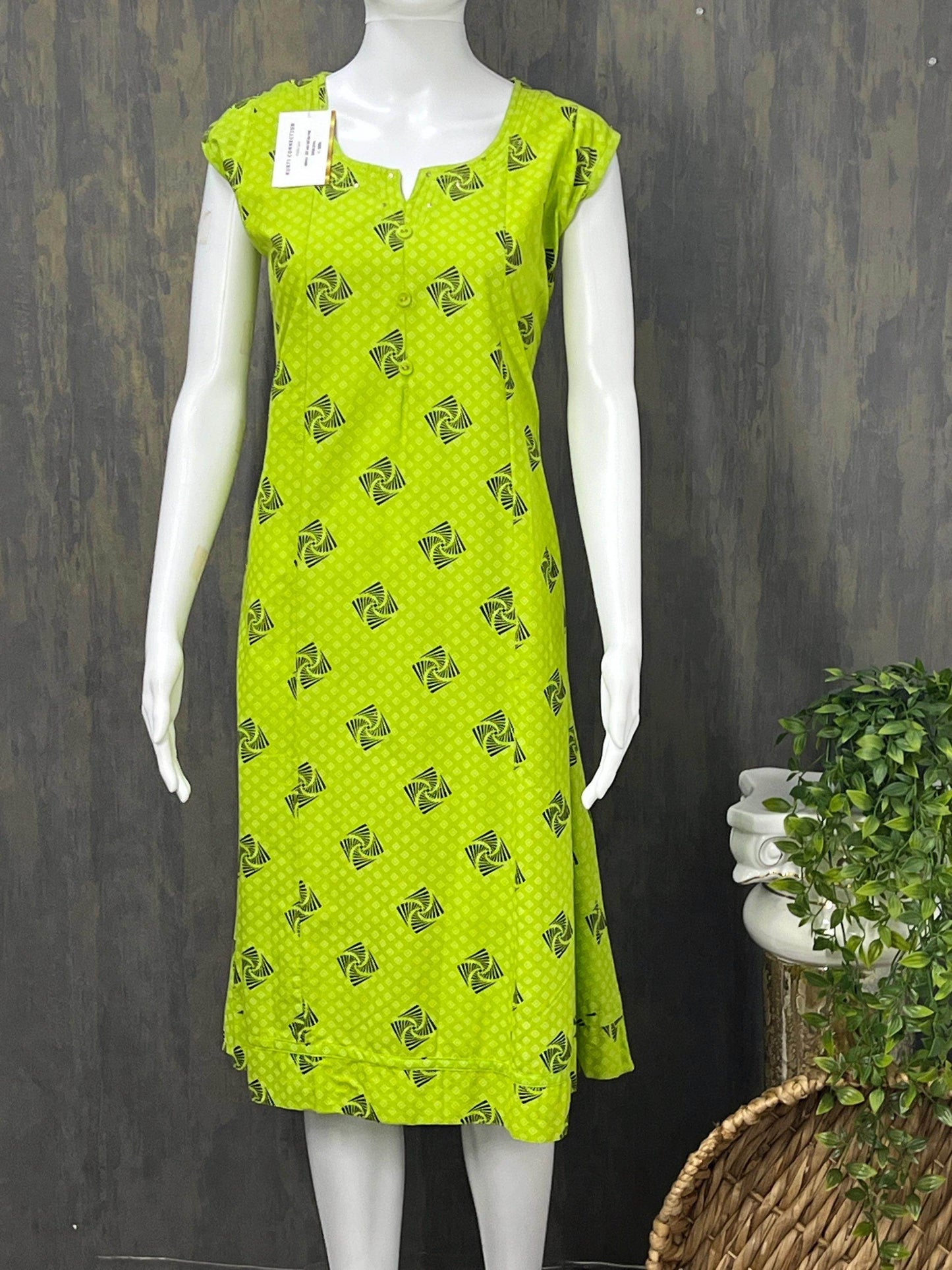 Cotton sleeveless kurti - Kurti Connection USA