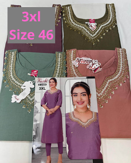 Modal silk kurtis - Kurti Connection USA