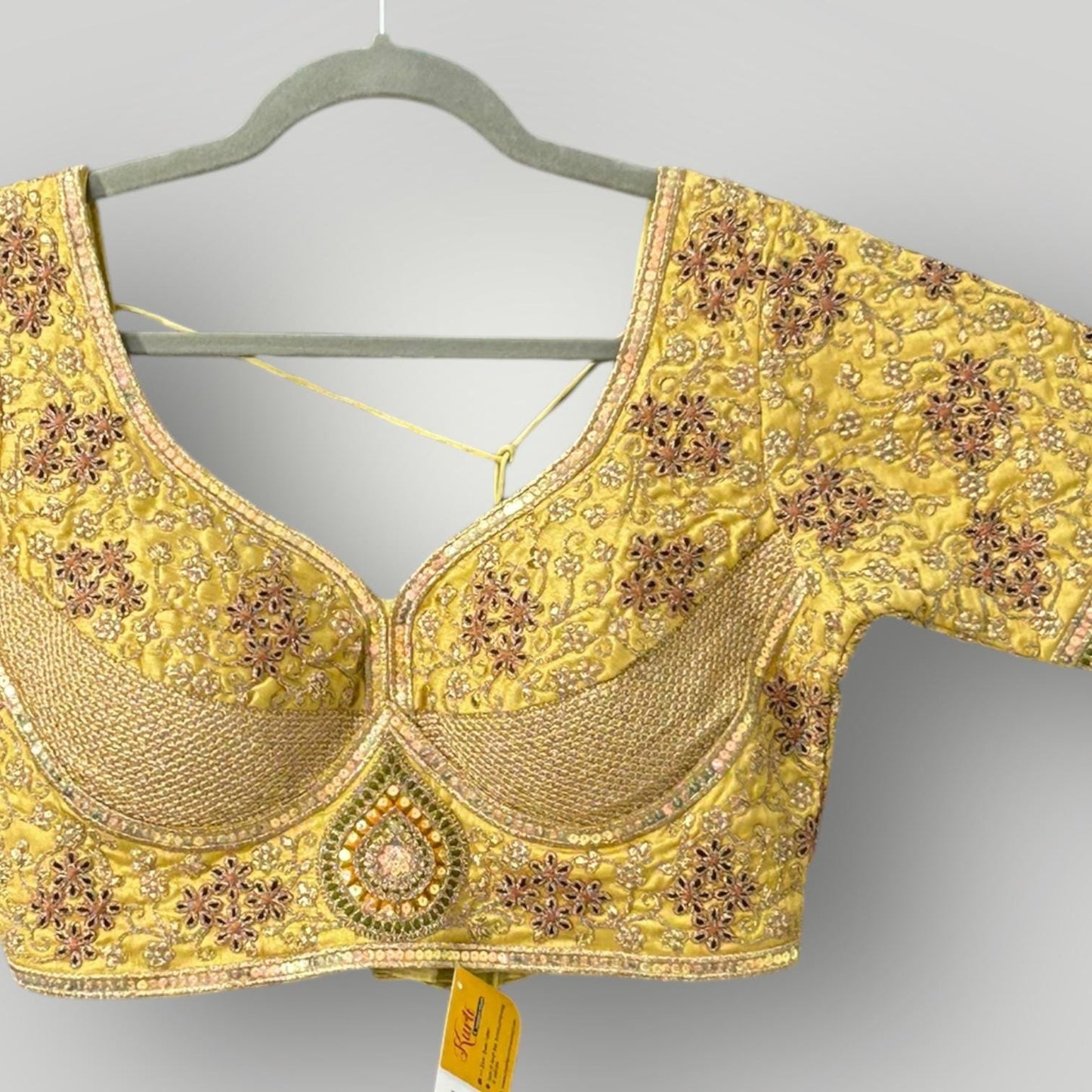 Golden Blouse | sabyasachi cut blouse