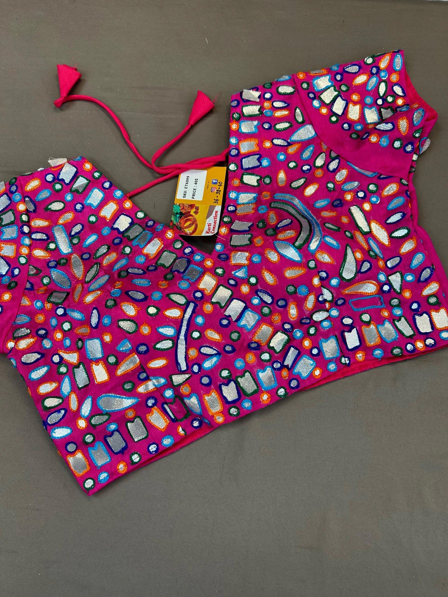 Foil work blouse