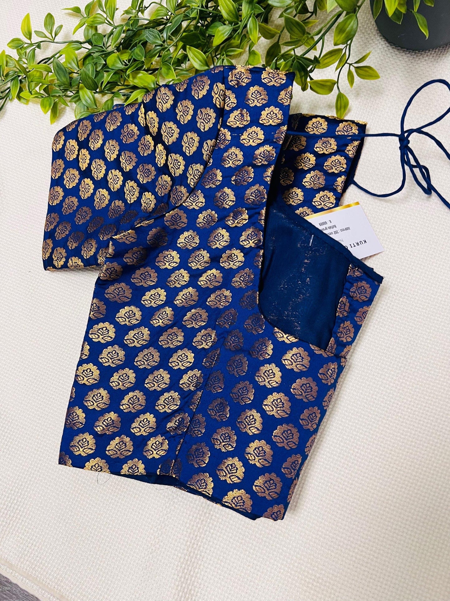 Navy blue Blouse | front hooks