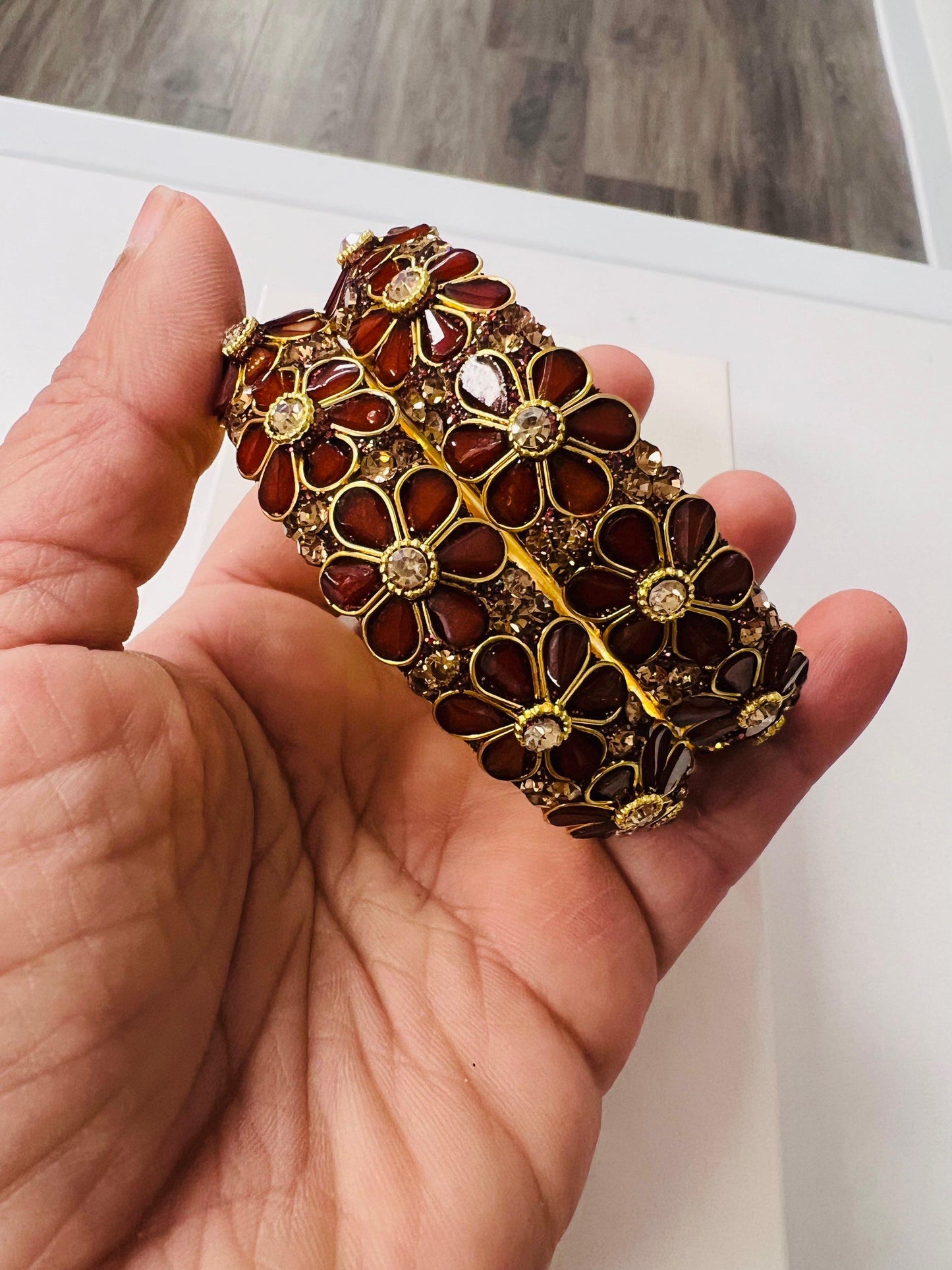 Maroon fancy bangles