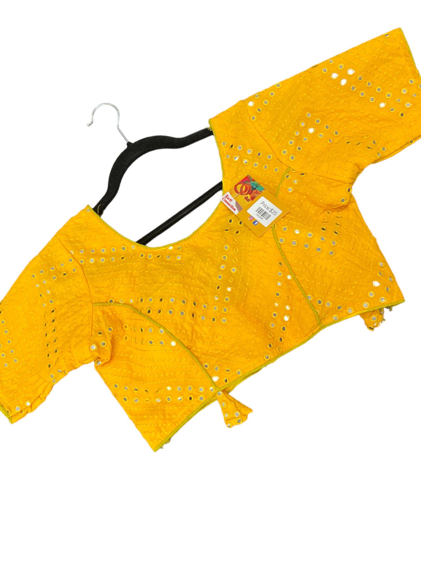 Georgette mirror work blouse