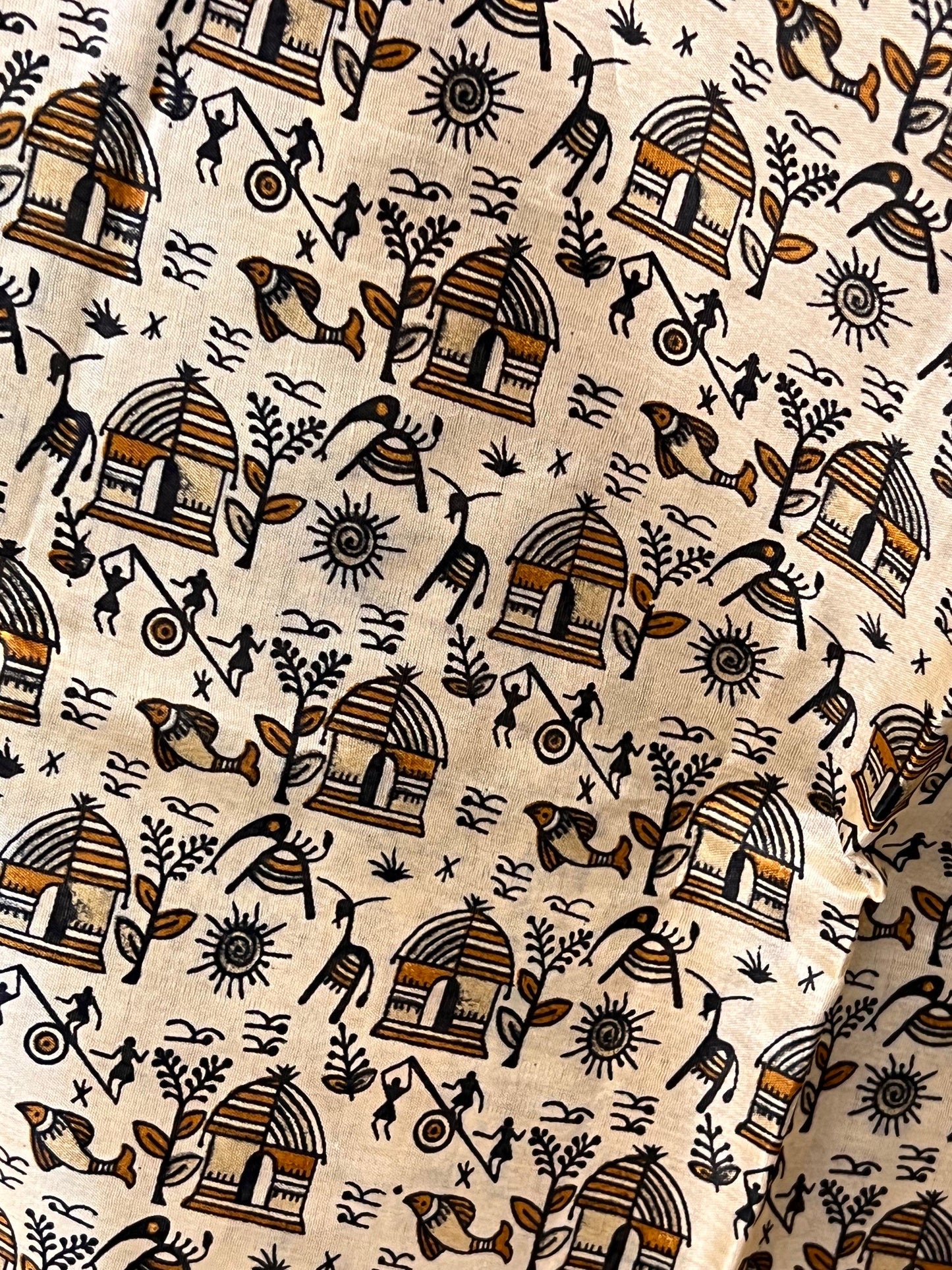 Printed silk saree