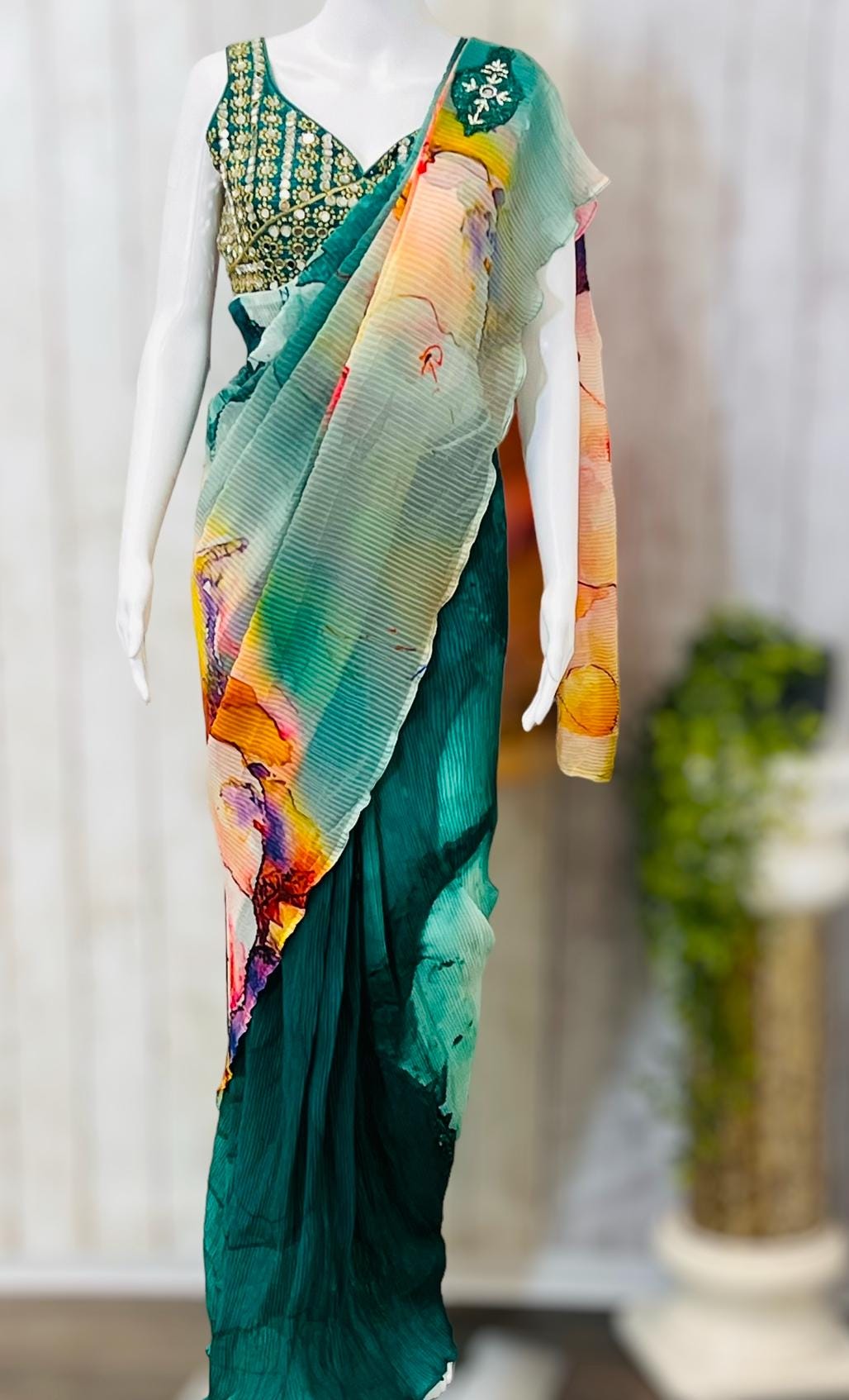 Readymade saree / pre pleated saree