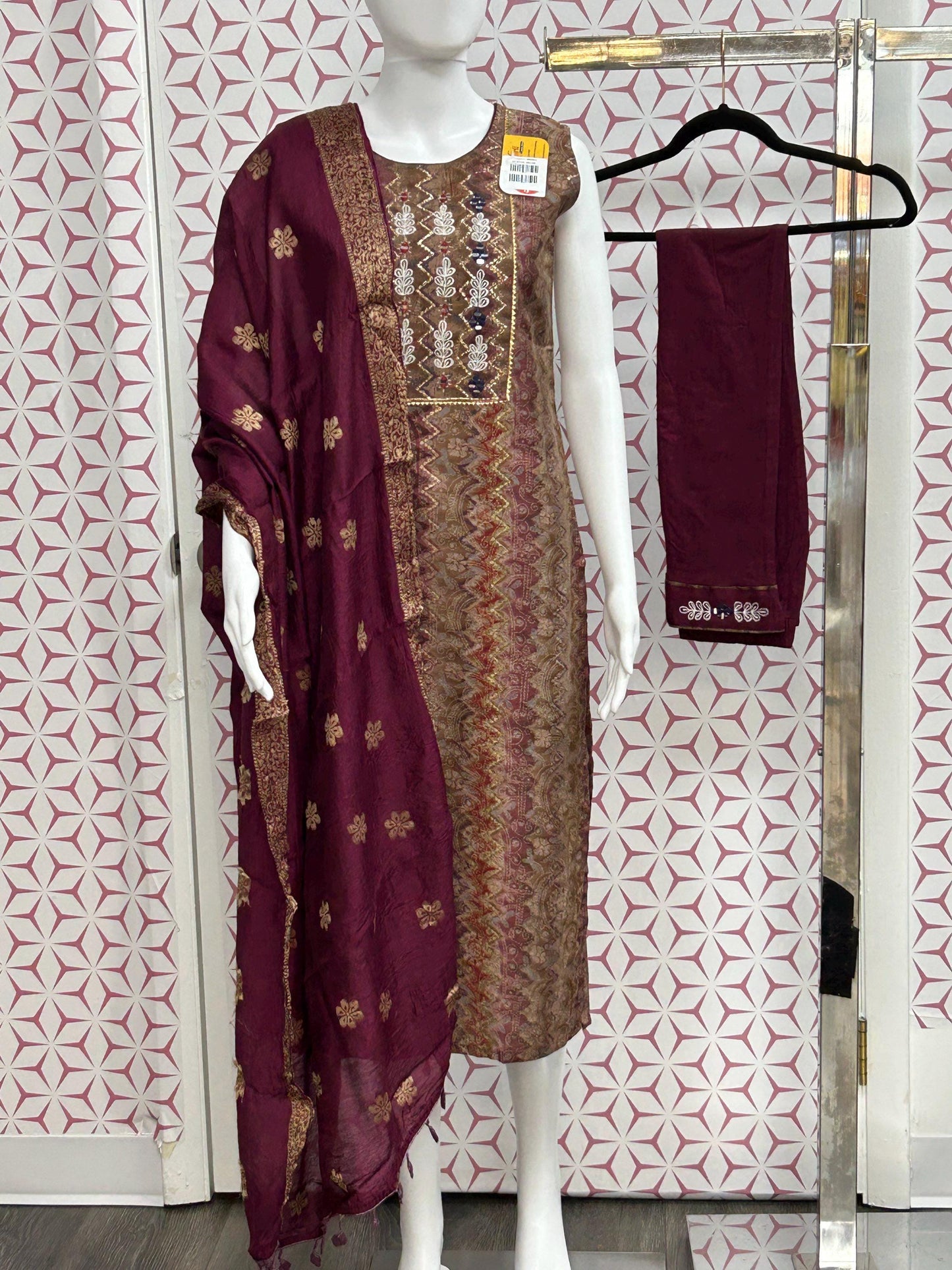 Modal silk salwar suit