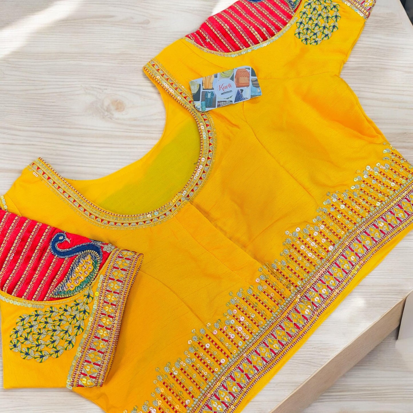Silk heavy party wear blouse