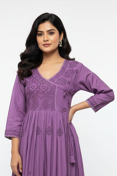 indian embroidered maxi dress Embroidered Wrap Style Maxi Dress