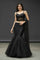 Black shimmer lehenga with corset blouse