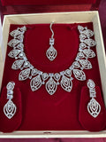 CZ Necklace set by Kurti Connection USA