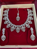 CZ Necklace set by Kurti Connection USA