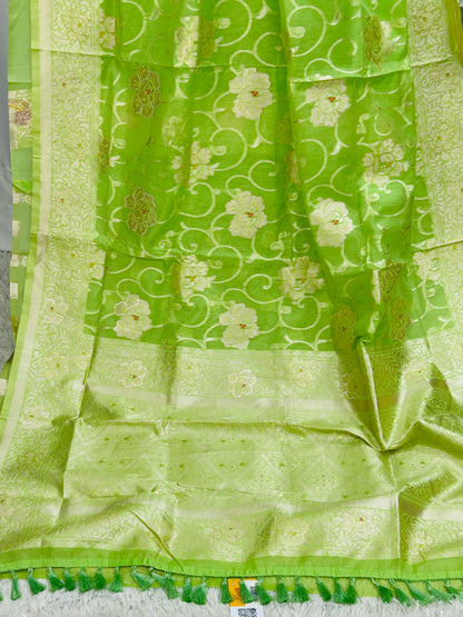 Linen cotton saree