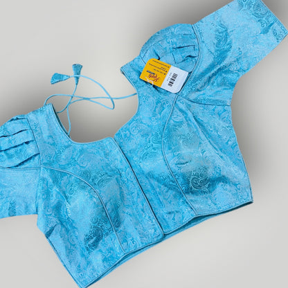 Light Blue / silver blouse
