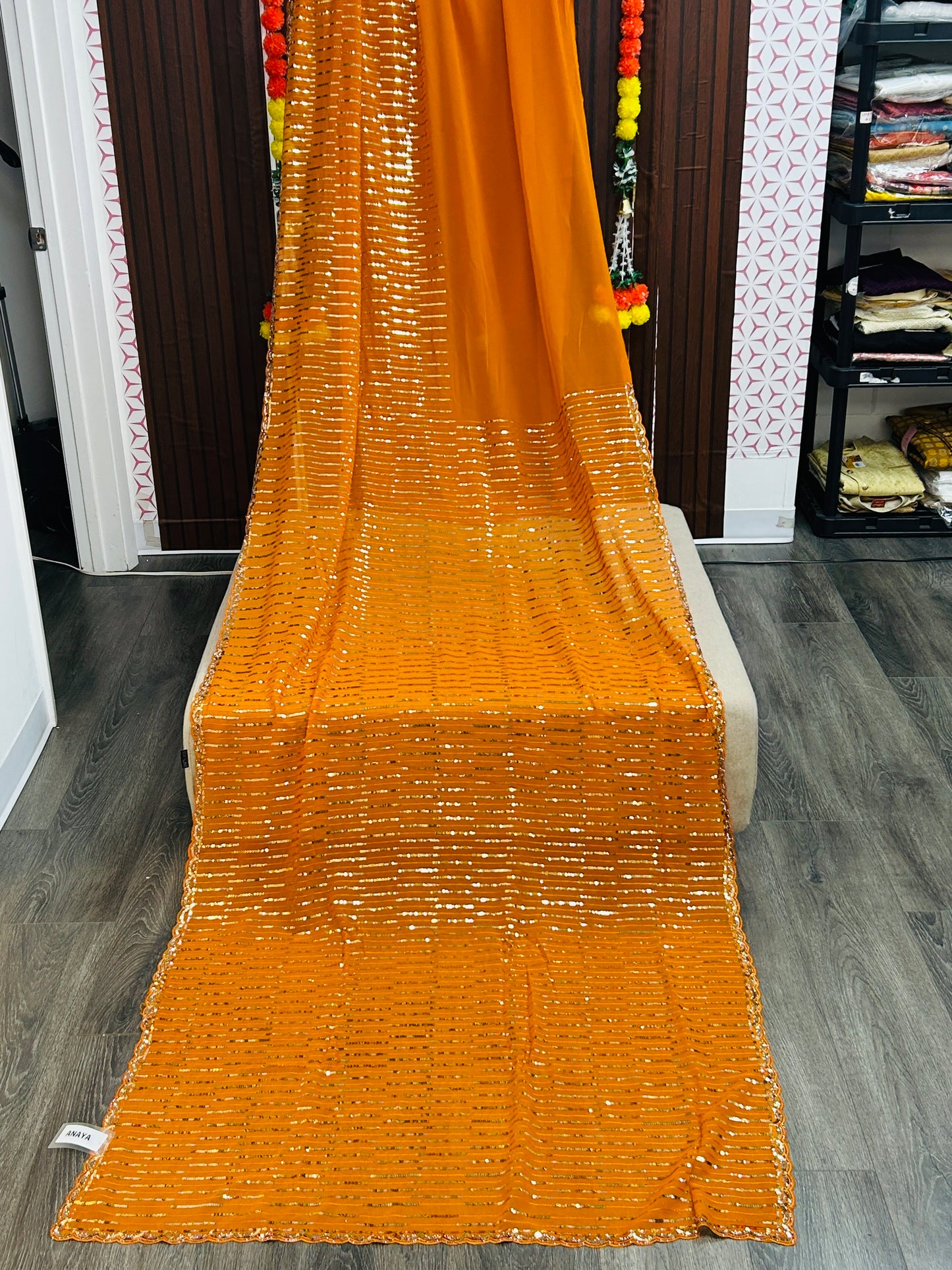 Sequin saree
