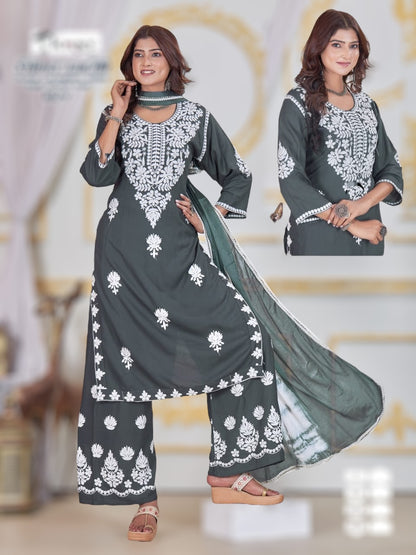Gulab : Chikankari Kurti set
