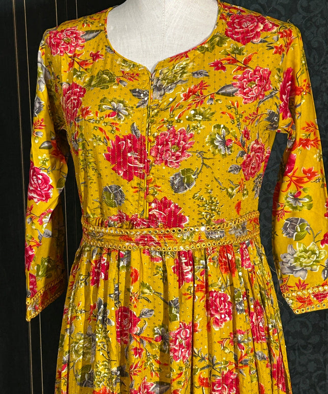 Rayon long kurti | digital print by Kurti Connection USA