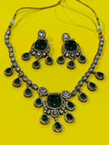 Emerald green necklace set