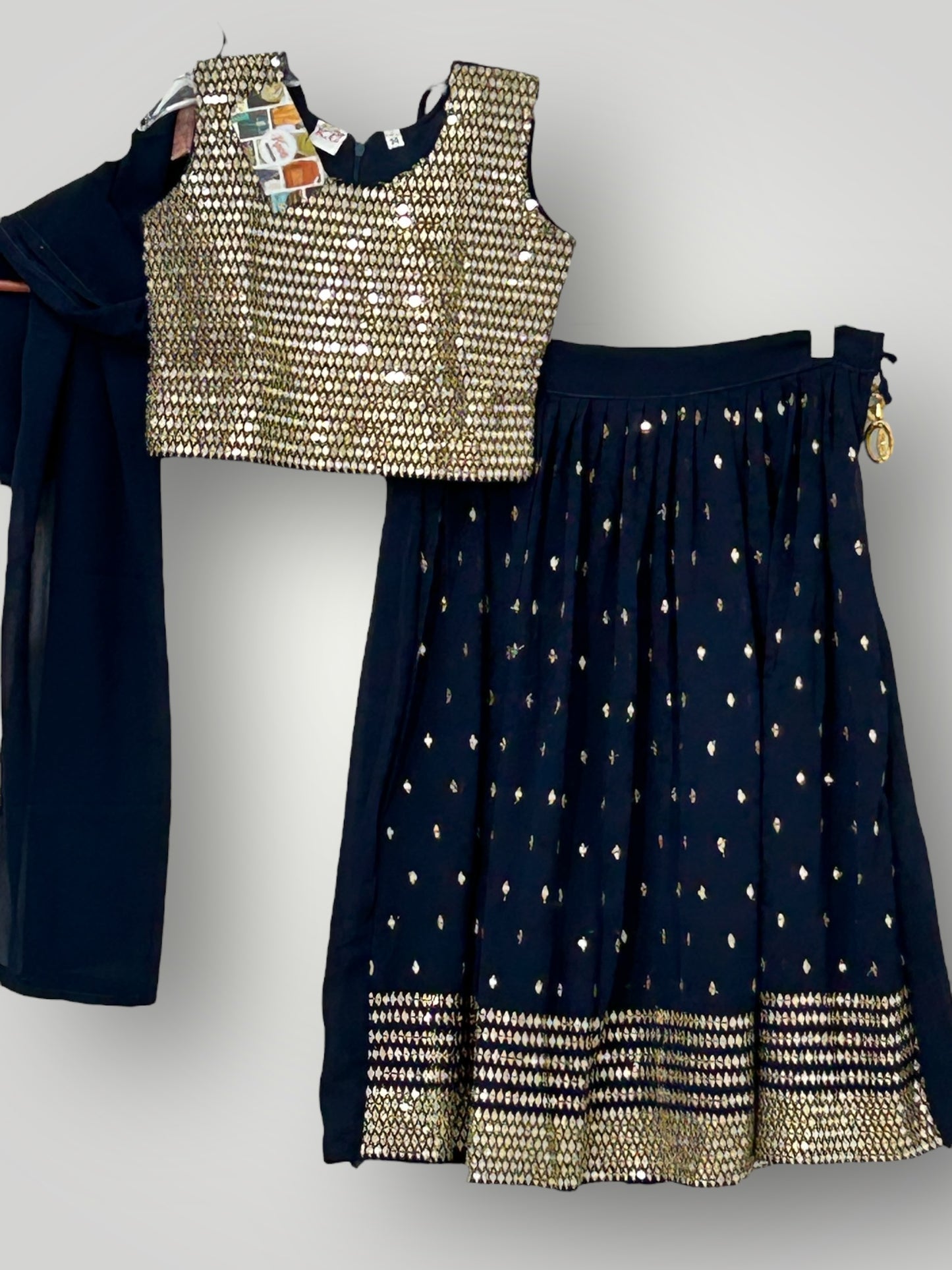 Dark blue lehenga for girls
