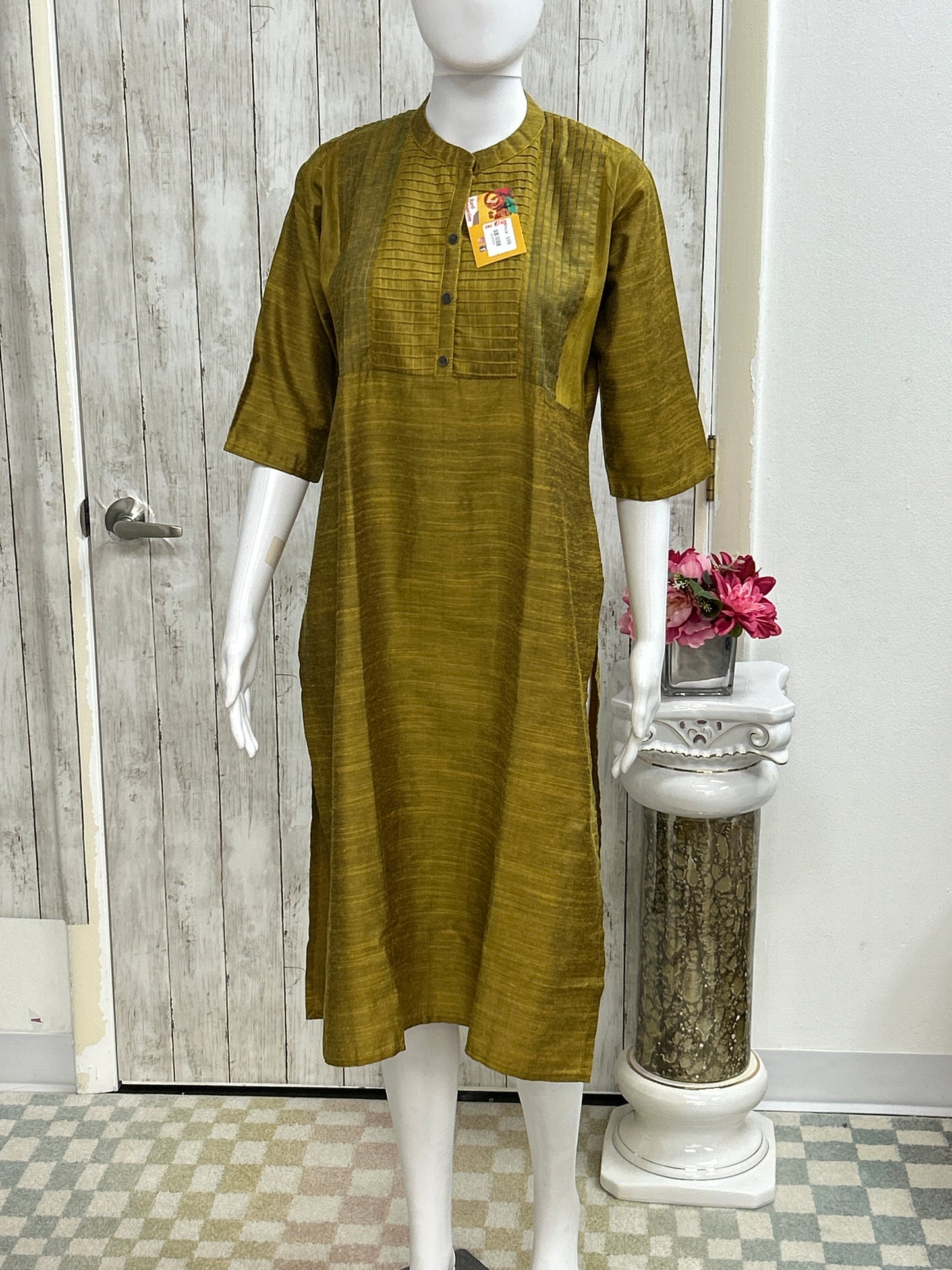 Raw silk kurti