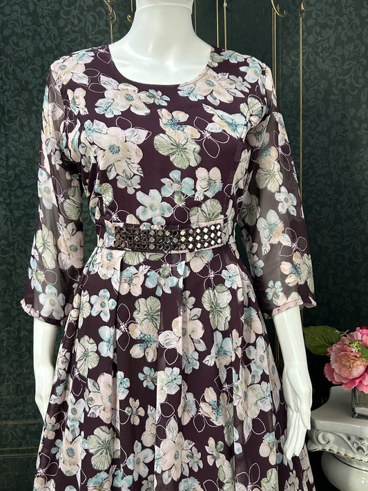 Georgette long kurti