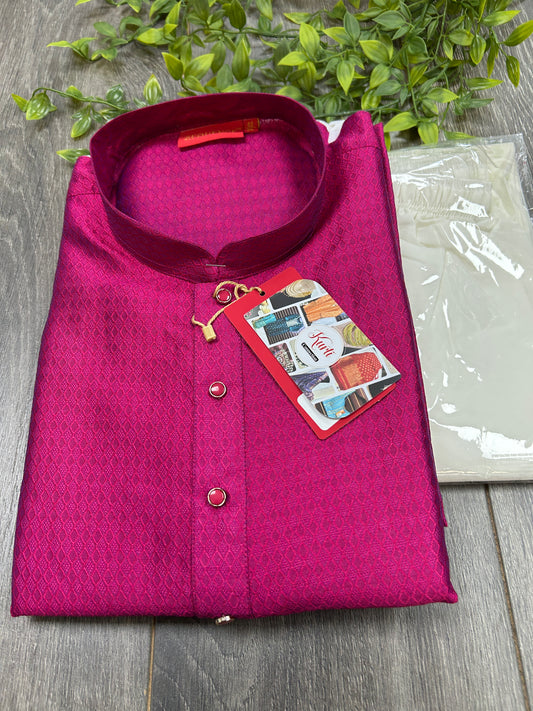Dark pink kurta pajama set