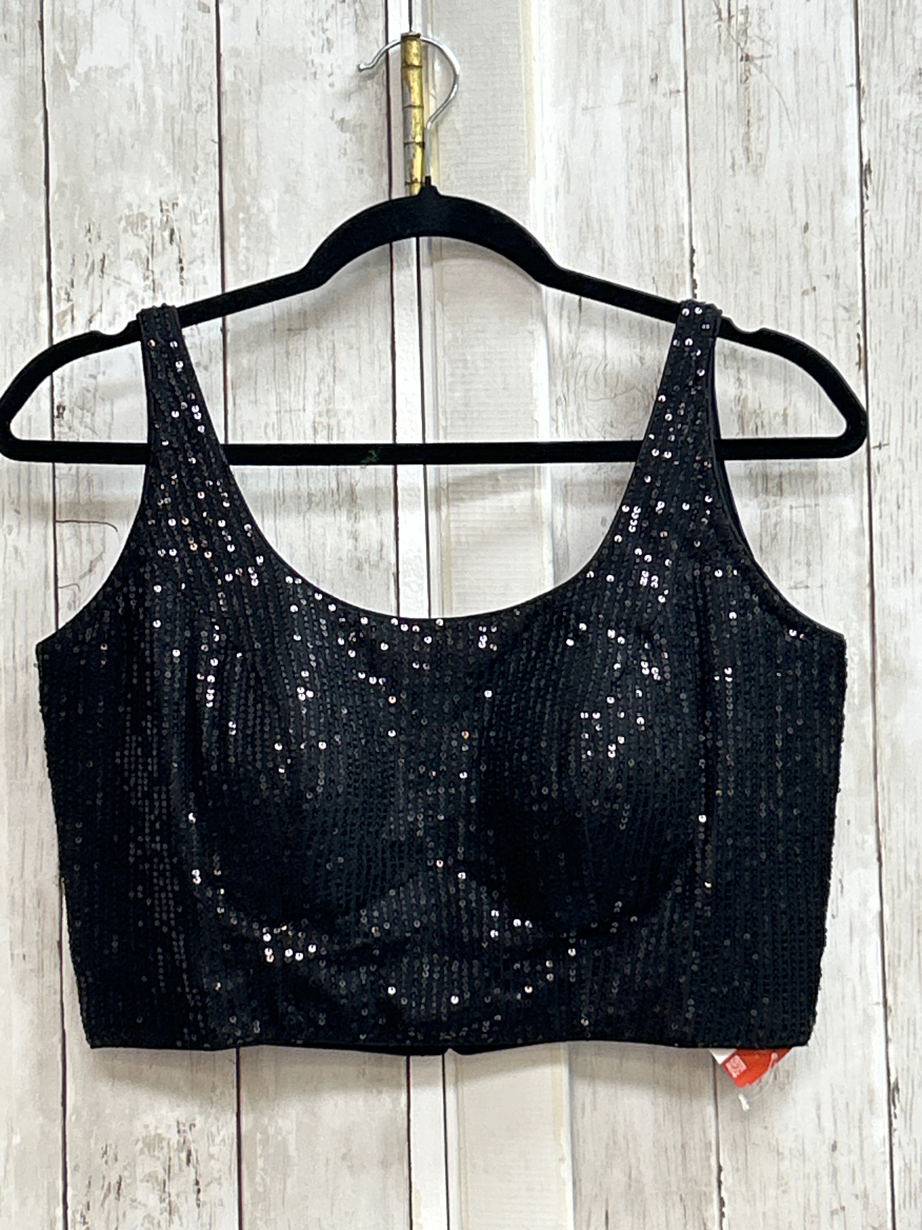 Black sleeveless blouse