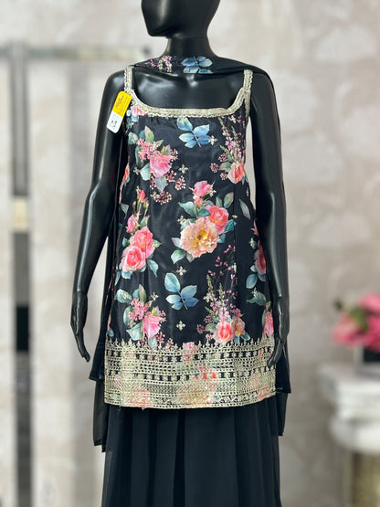 Black sharara set