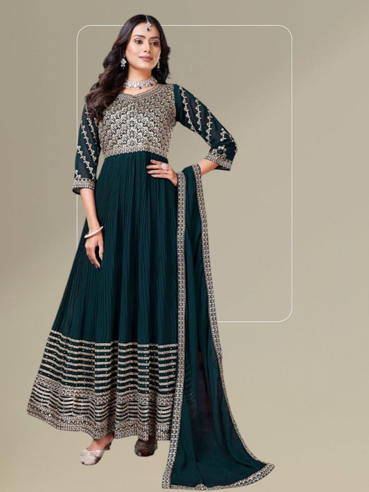 Party wear long dress : Blue