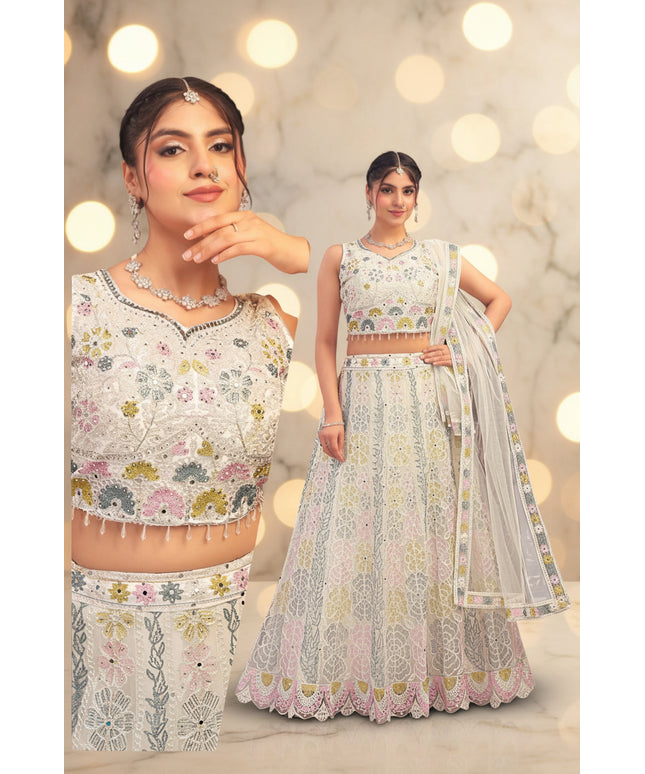 Off white embroidered Lehenga choli